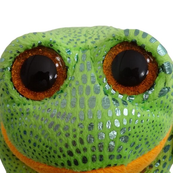 Ty Beanie Babies Boos Speckles Frog 2014 Green Orange Stuffed Animal Plush Toy - Picture 2 of 12